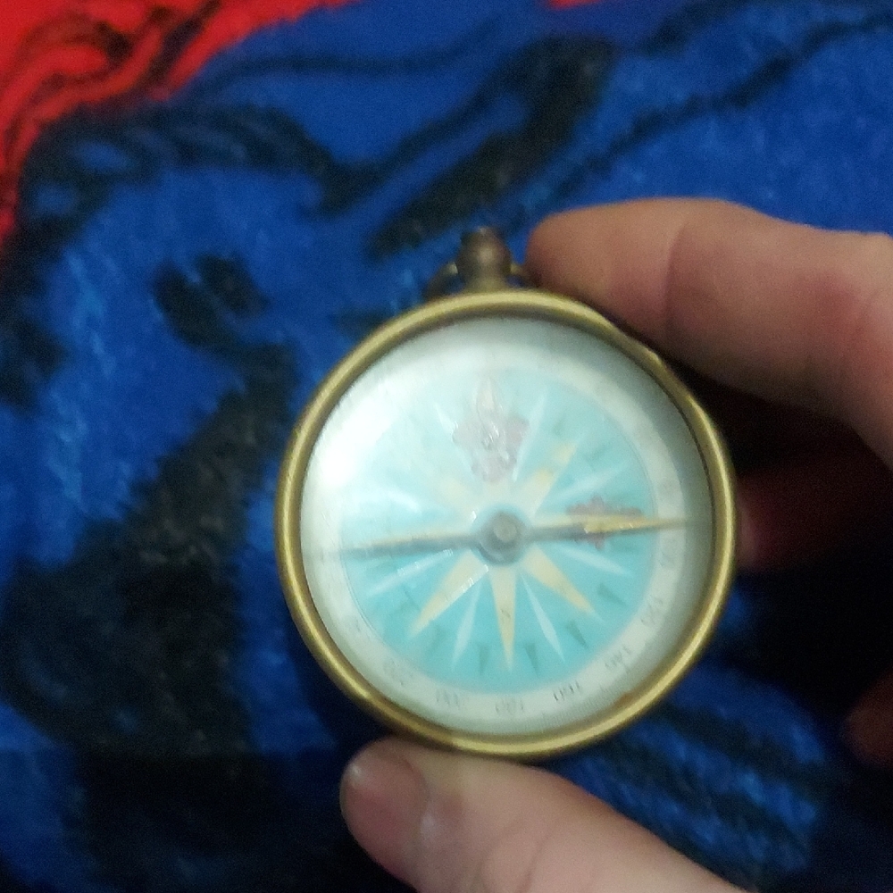 Vintage Functional Brass Pocket Watch Size Compass